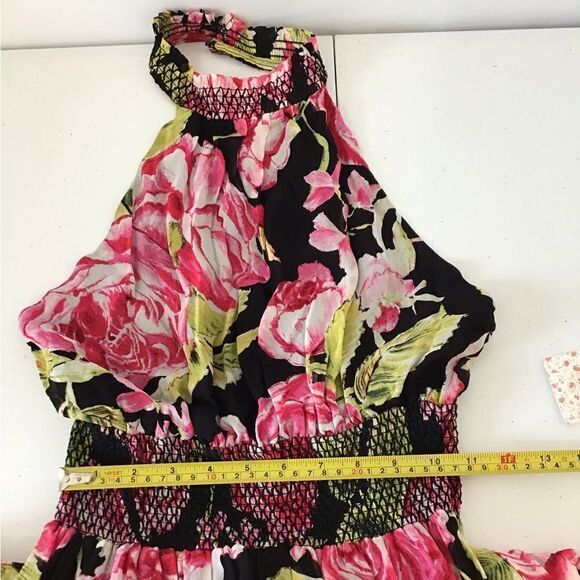 Free People Black Floral In Full Bloom Flowy Maxi Dress New Size XS - Picture 9 of 15